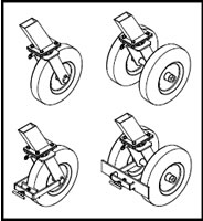 single or dual tire options  and brake options available