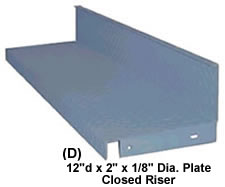 closed riser diamond plate stair treads