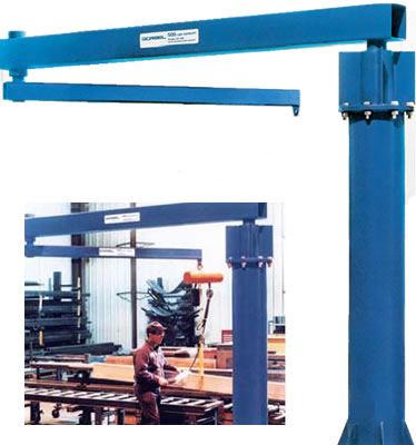 free standing articulating jib cranes