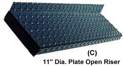 diamond plate open riser treads