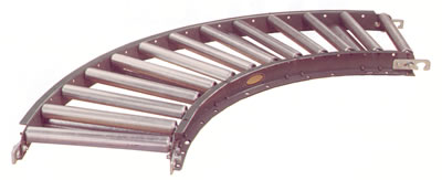 gravity roller curve conveyor