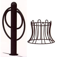 steel bike racks and bollards