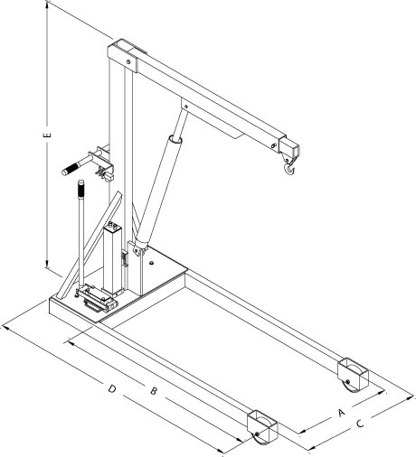 hydraulic floor crane