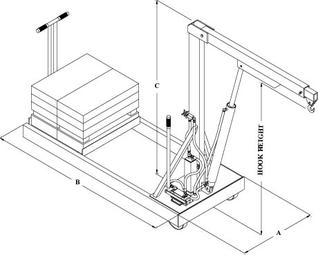 hydraulic floor crane