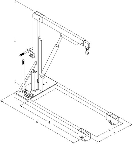 hydraulic floor crane