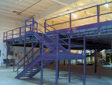 180 Degree Intermediate Stair and Landing Access to Mezzanine