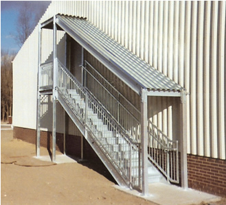 Galvanized IBC Stair Landing