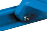 The Roto-Max has trapped rollers to secure top and base leg rollers and allows for easy maintenance access when lowered.