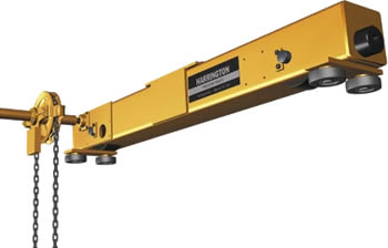 tg single girder top running geared end trucks