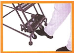 weight acuated lockstep ladders