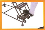 weight acuated lockstep ladders